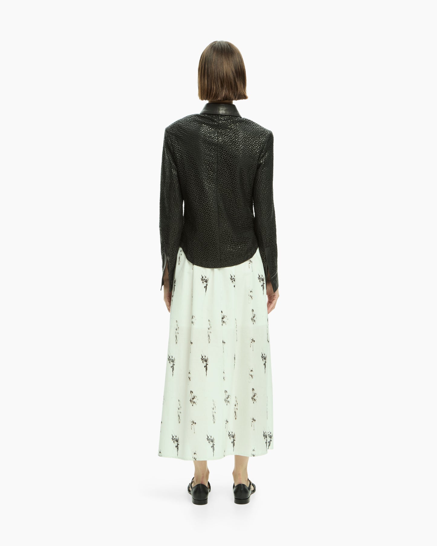 _MALLONI Camicia in pelle NERO