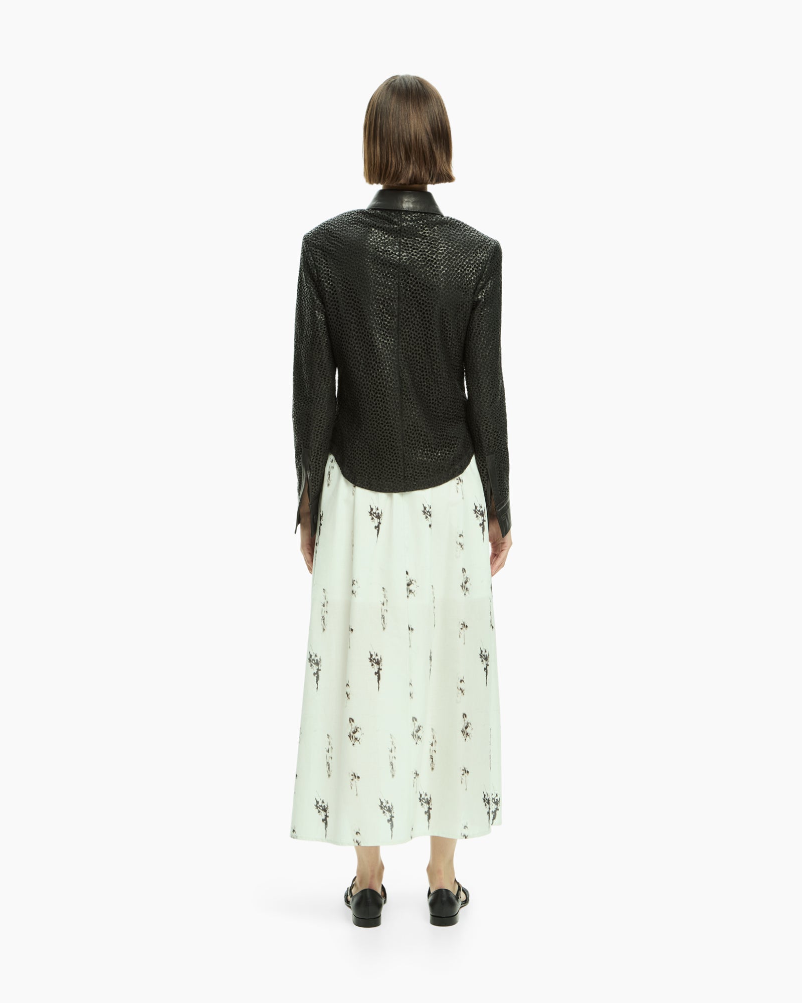 _MALLONI Camicia in pelle NERO