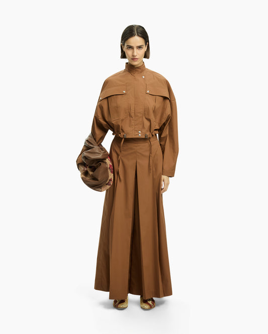 _MALLONI Pantalone lungo in popeline BEIGE