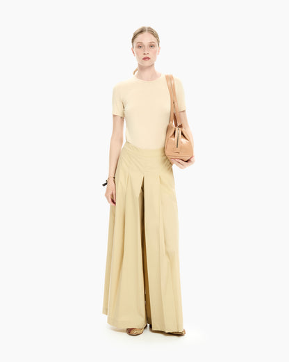 _MALLONI Pantalone lungo in popeline BEIGE