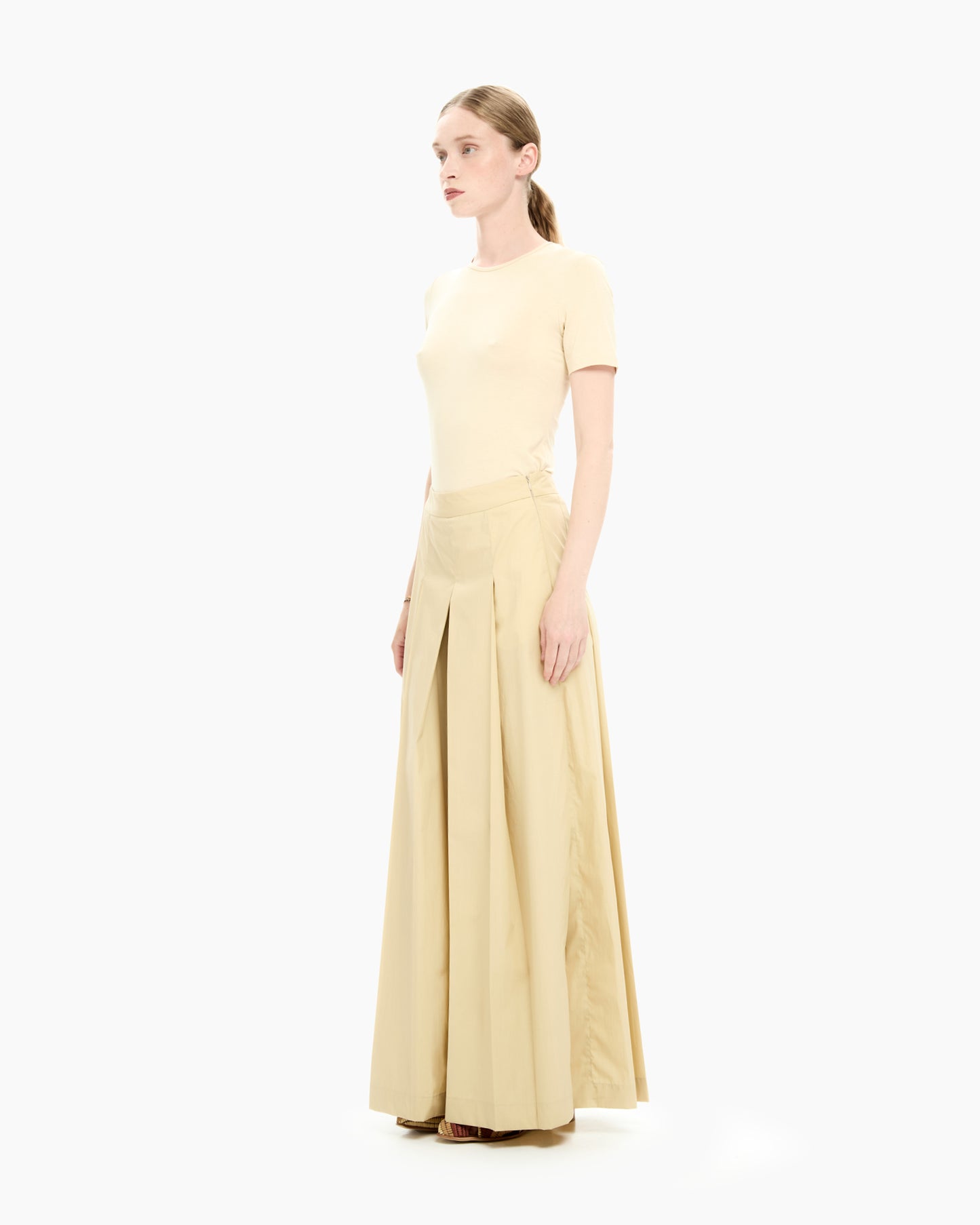 _MALLONI Pantalone lungo in popeline BEIGE