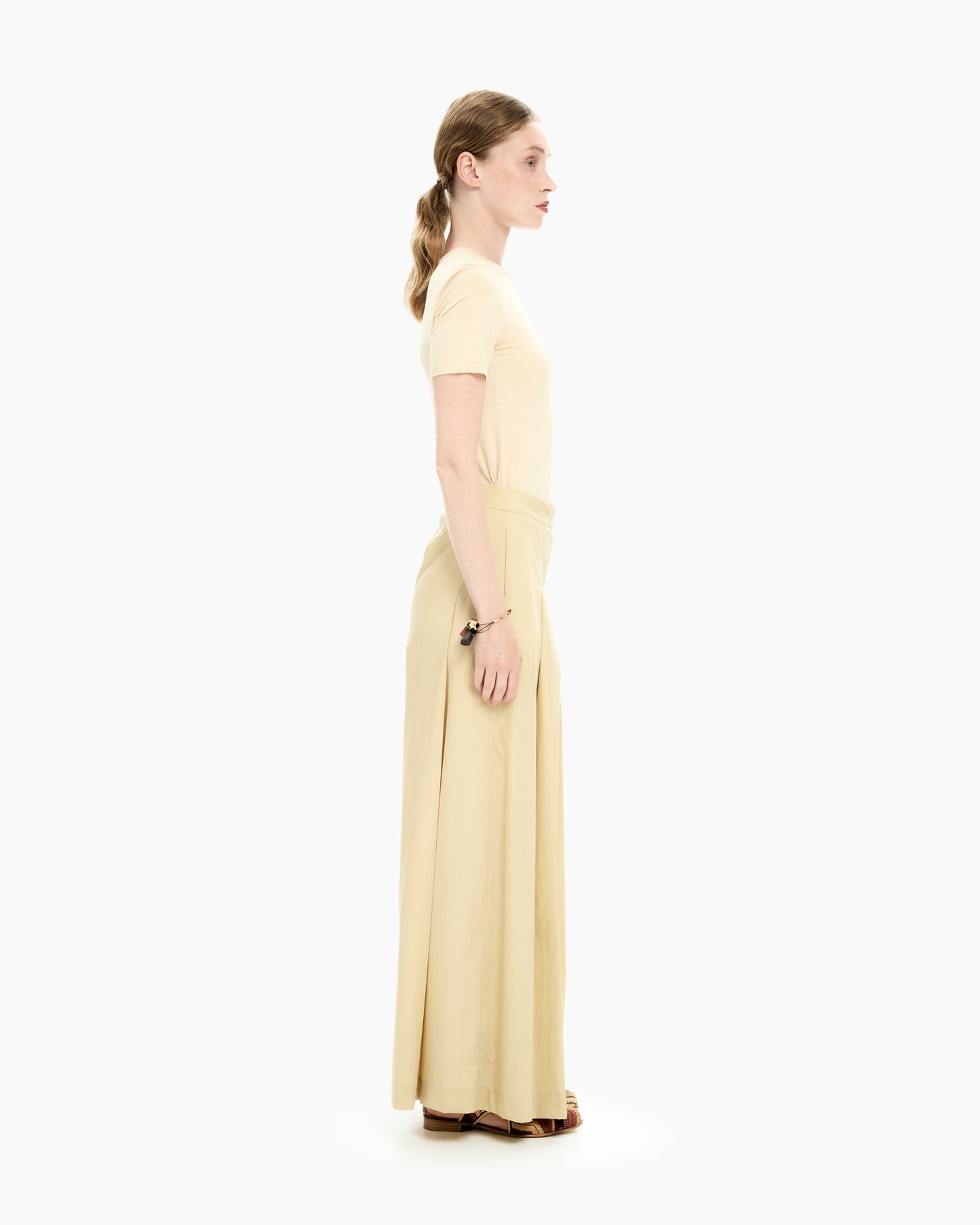 _MALLONI Pantalone lungo in popeline BEIGE