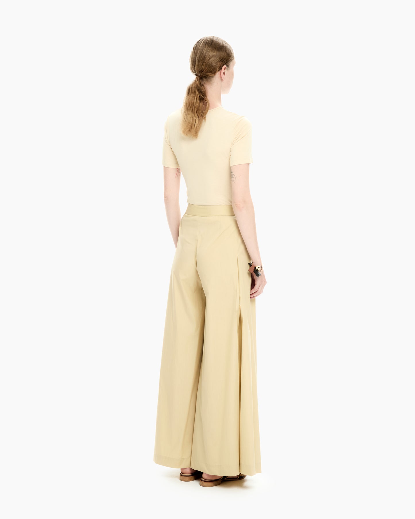 _MALLONI Pantalone lungo in popeline BEIGE