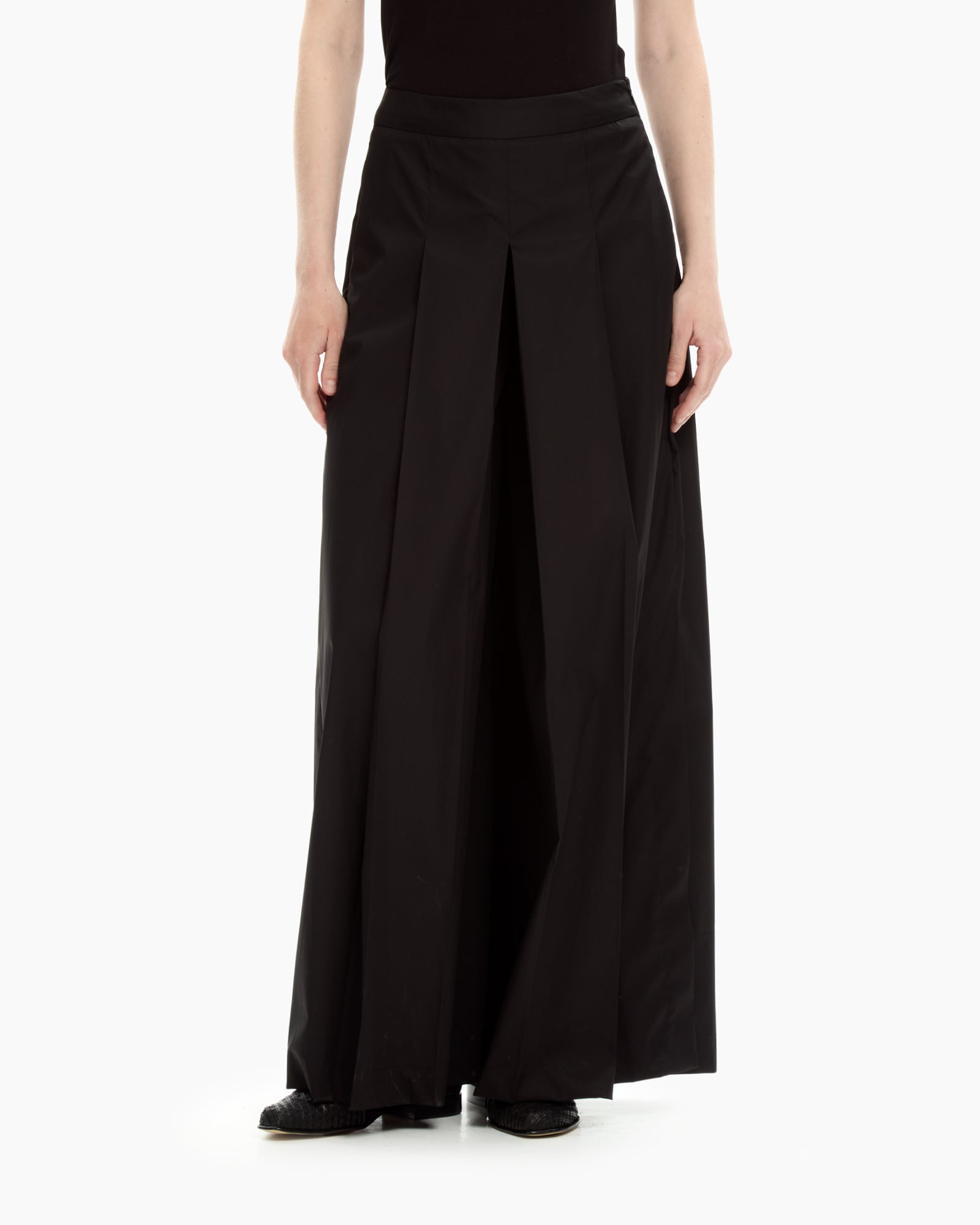 _MALLONI Pantalone lungo in popeline NERO