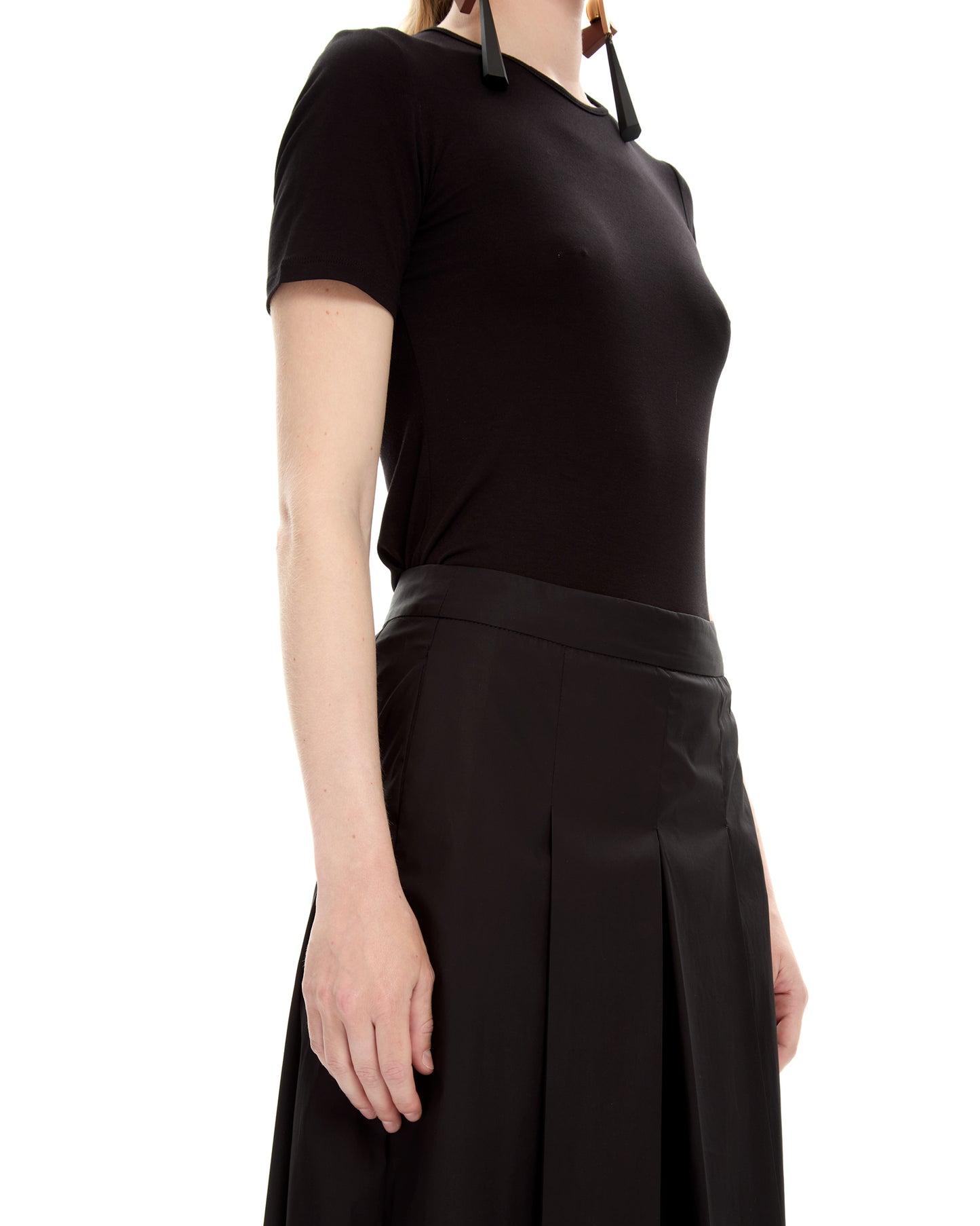 _MALLONI Pantalone lungo in popeline NERO
