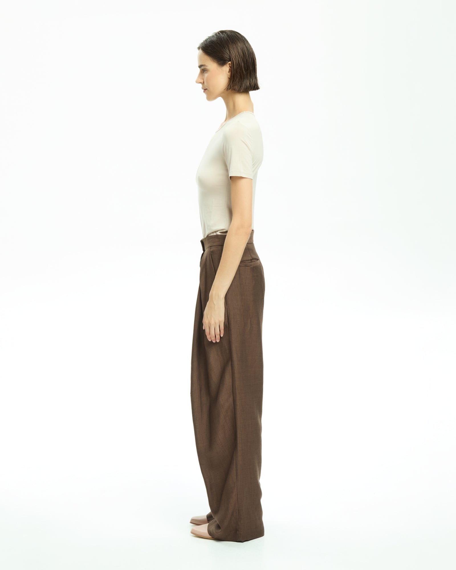 _MALLONI Pantalone ampio  MARRONE