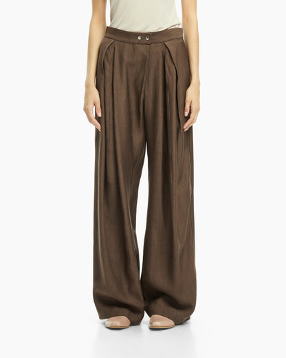 _MALLONI Pantalone ampio  MARRONE