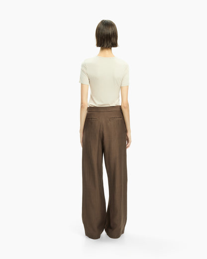 _MALLONI Pantalone ampio  MARRONE