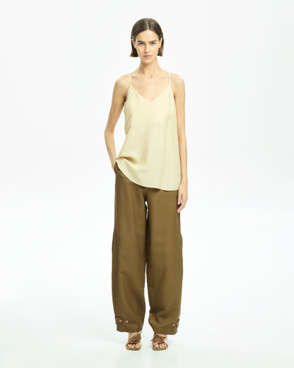 _MALLONI Pantalone morbido MARRONE