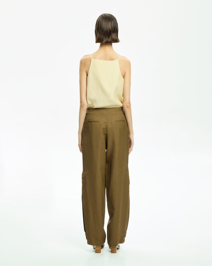 _MALLONI Pantalone morbido MARRONE