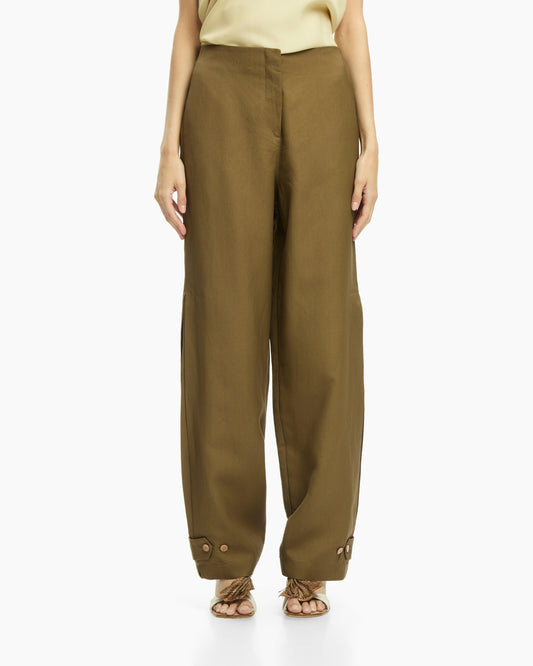 _MALLONI Pantalone morbido MARRONE