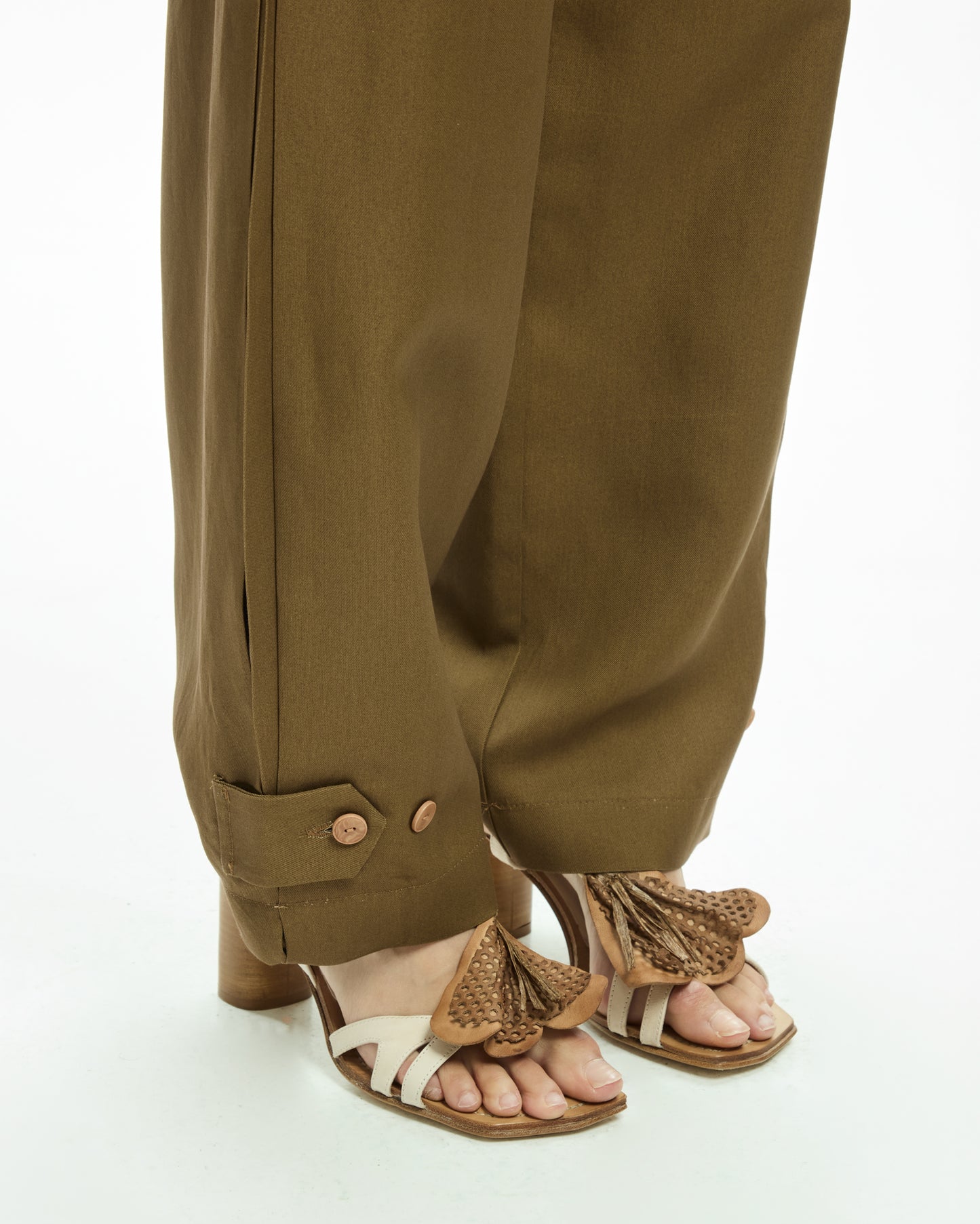 _MALLONI Pantalone morbido MARRONE