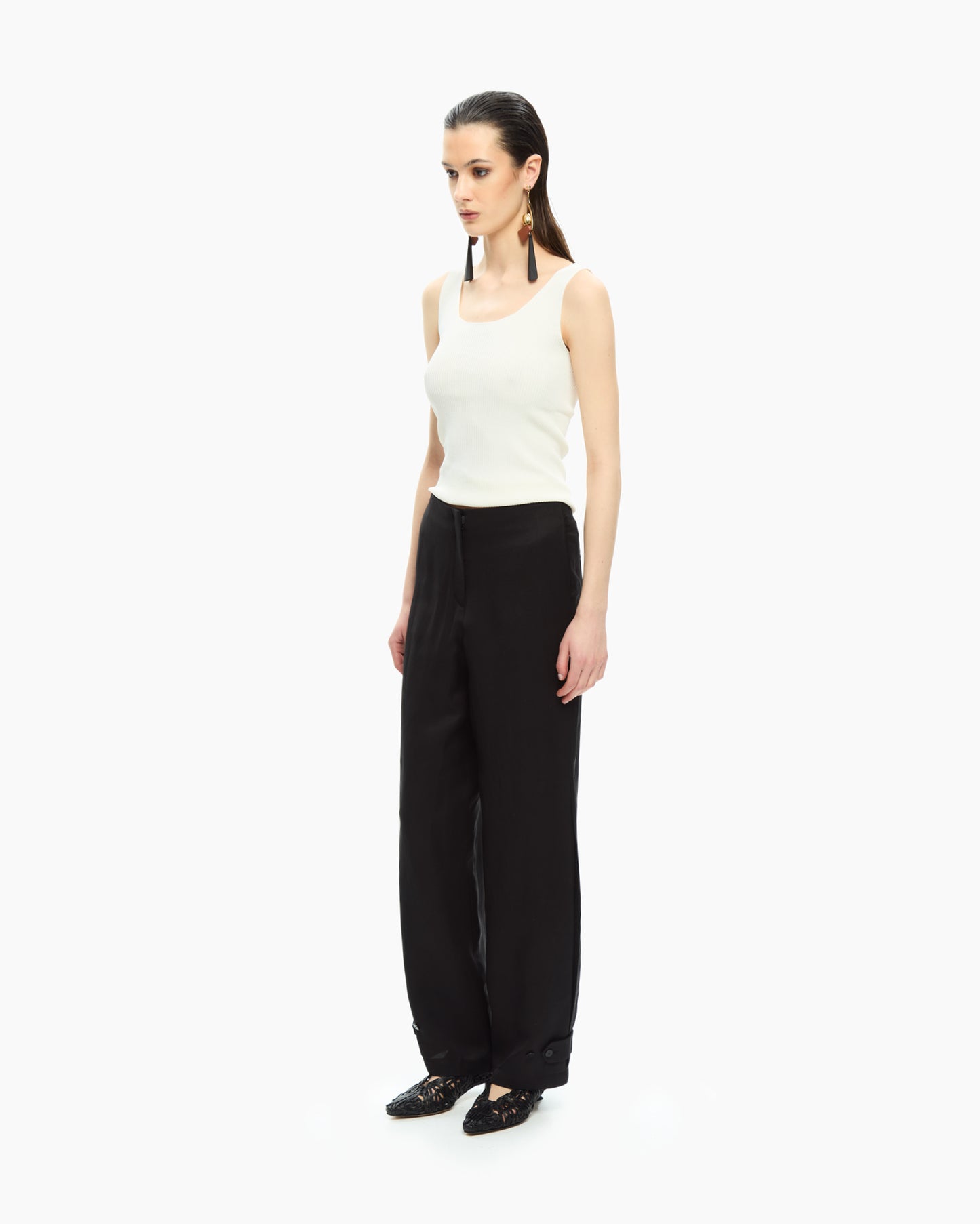 _MALLONI Pantalone morbido NERO