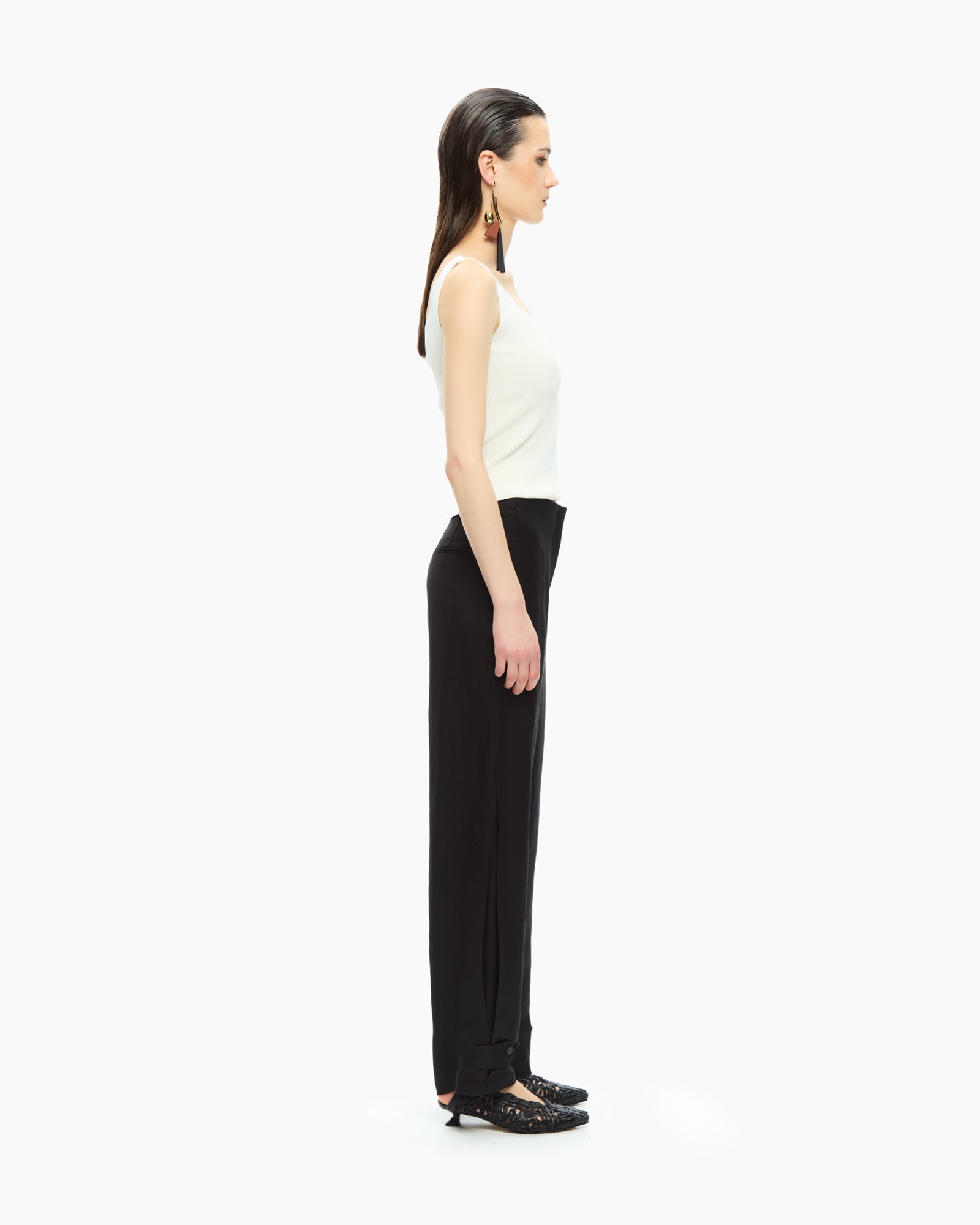 _MALLONI Pantalone morbido NERO