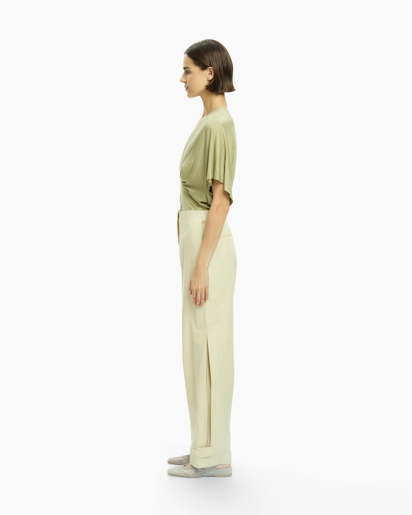 _MALLONI Pantalone a gamba morbida GIALLO