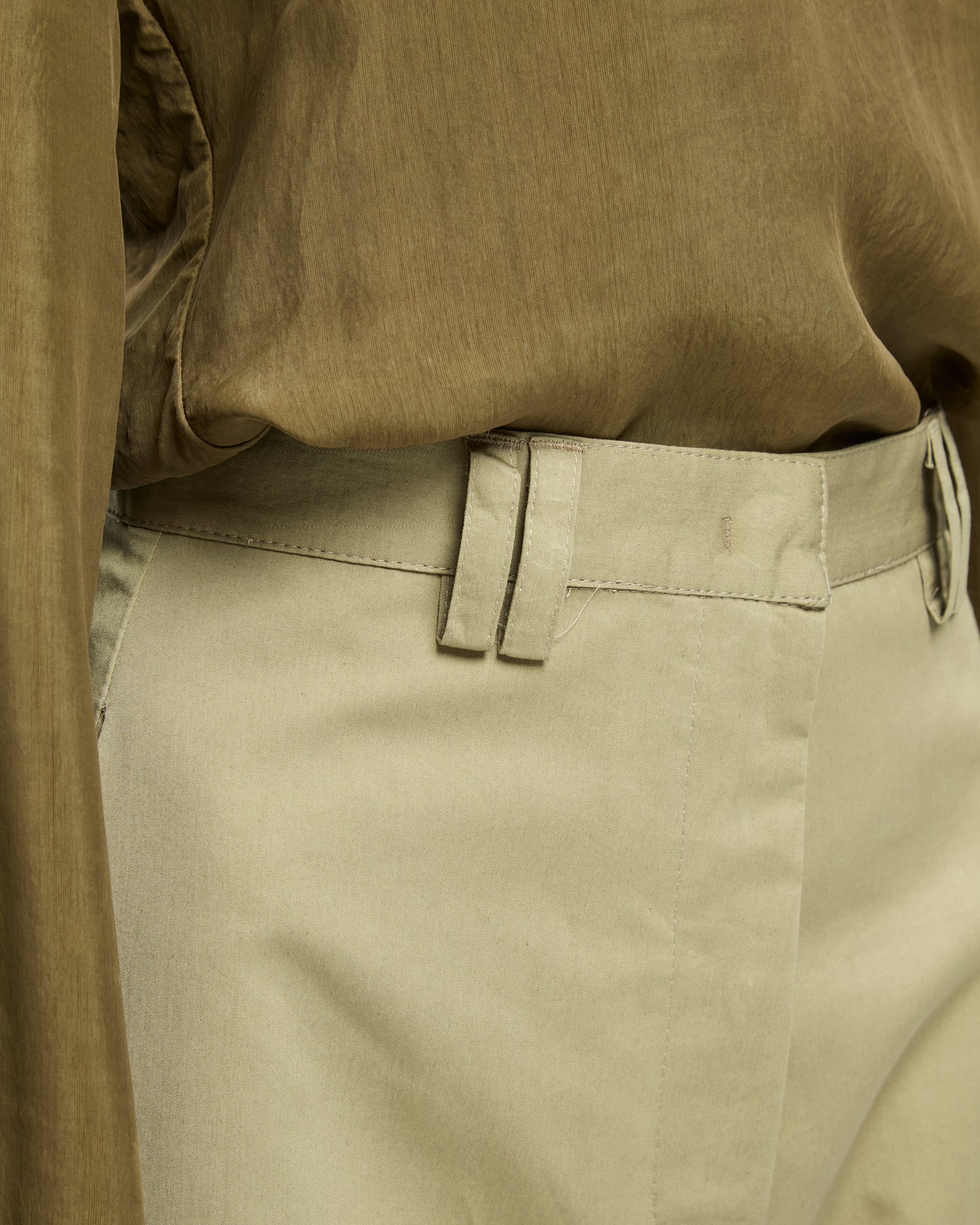 _MALLONI Pantalone a gamba ampia con vita alta TORTORA