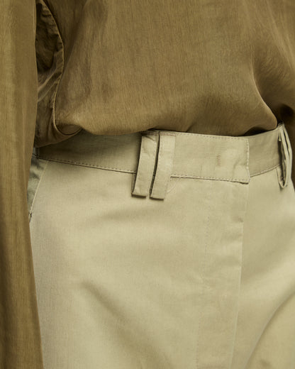 _MALLONI Pantalone a gamba ampia con vita alta TORTORA