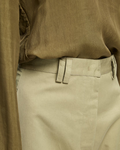 _MALLONI Pantalone a gamba ampia con vita alta TORTORA