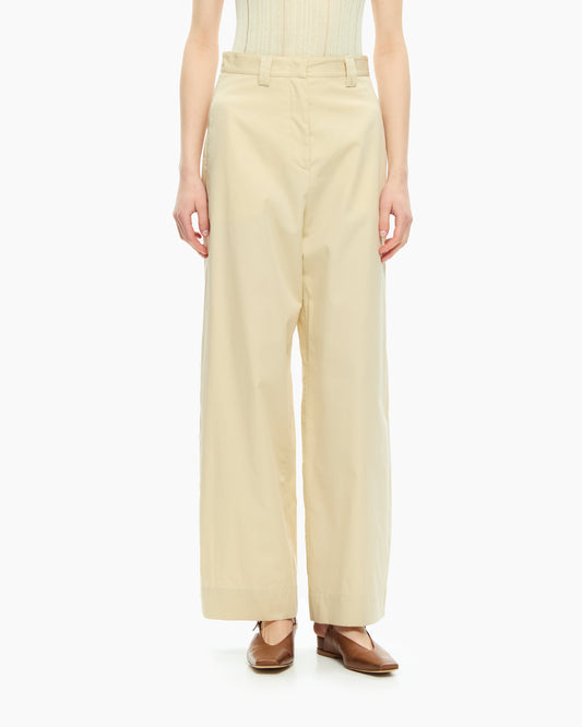 _MALLONI Pantalone a gamba ampia con vita alta GIALLO