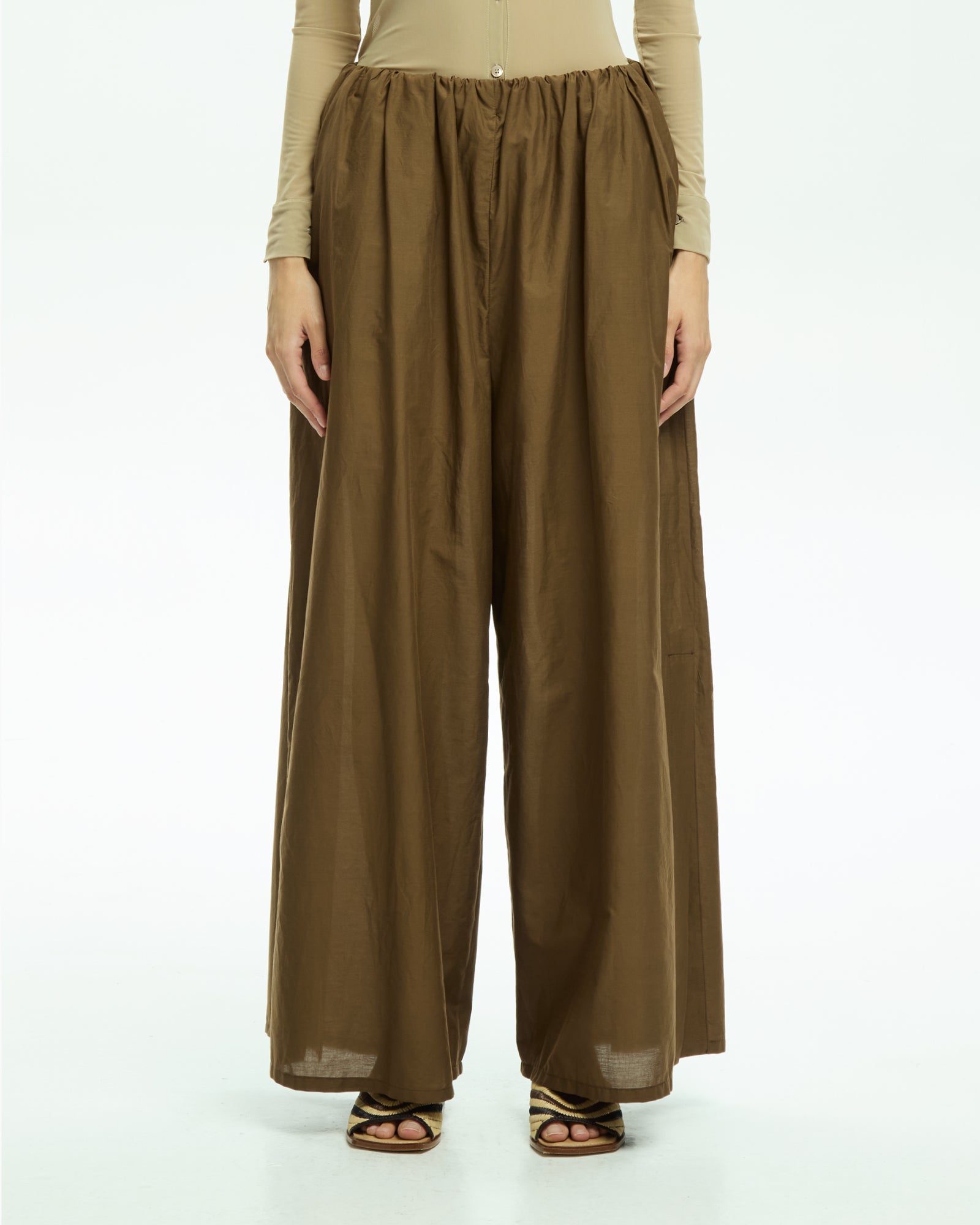 _MALLONI Pantalone con coulisse MARRONE
