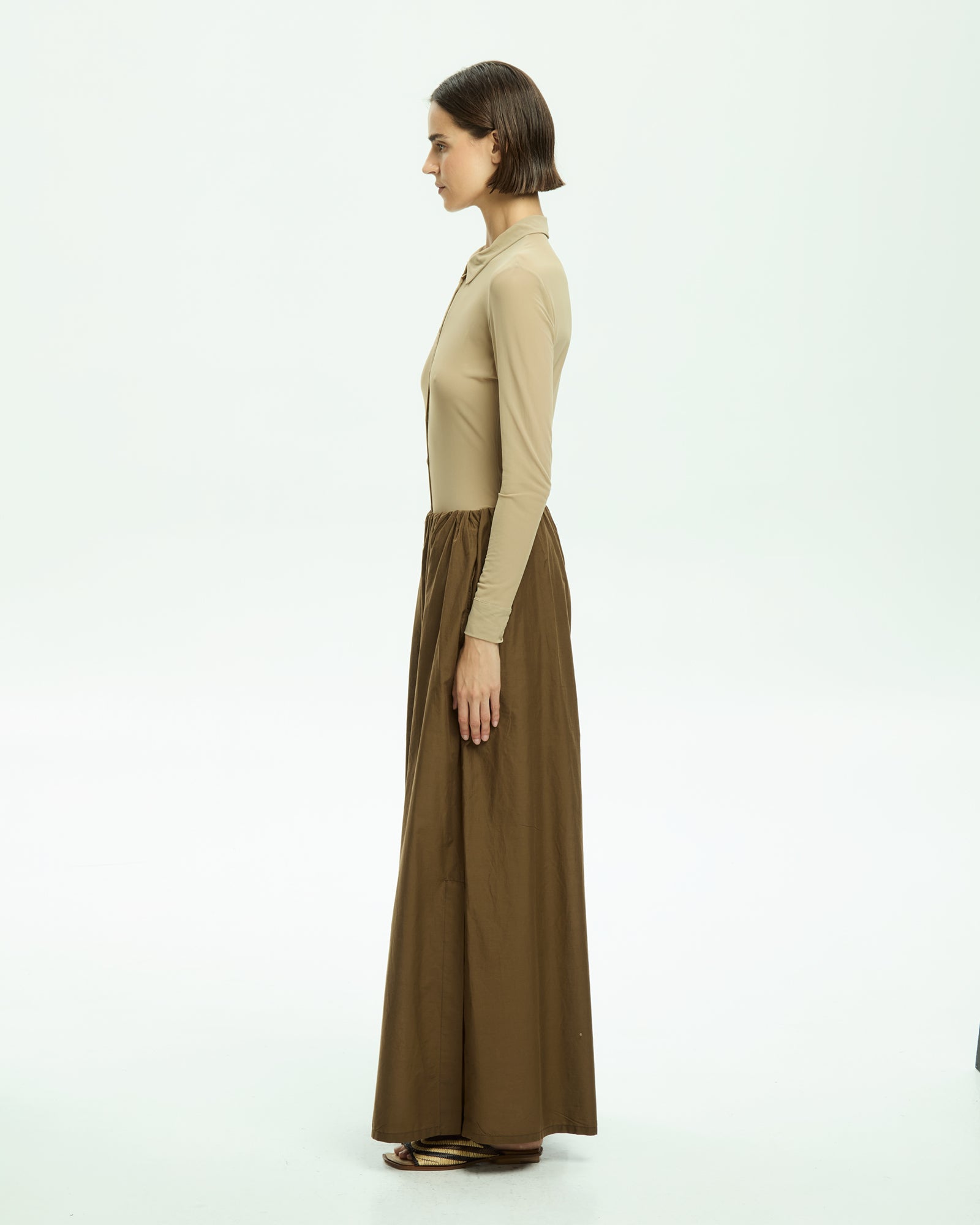 _MALLONI Pantalone con coulisse MARRONE