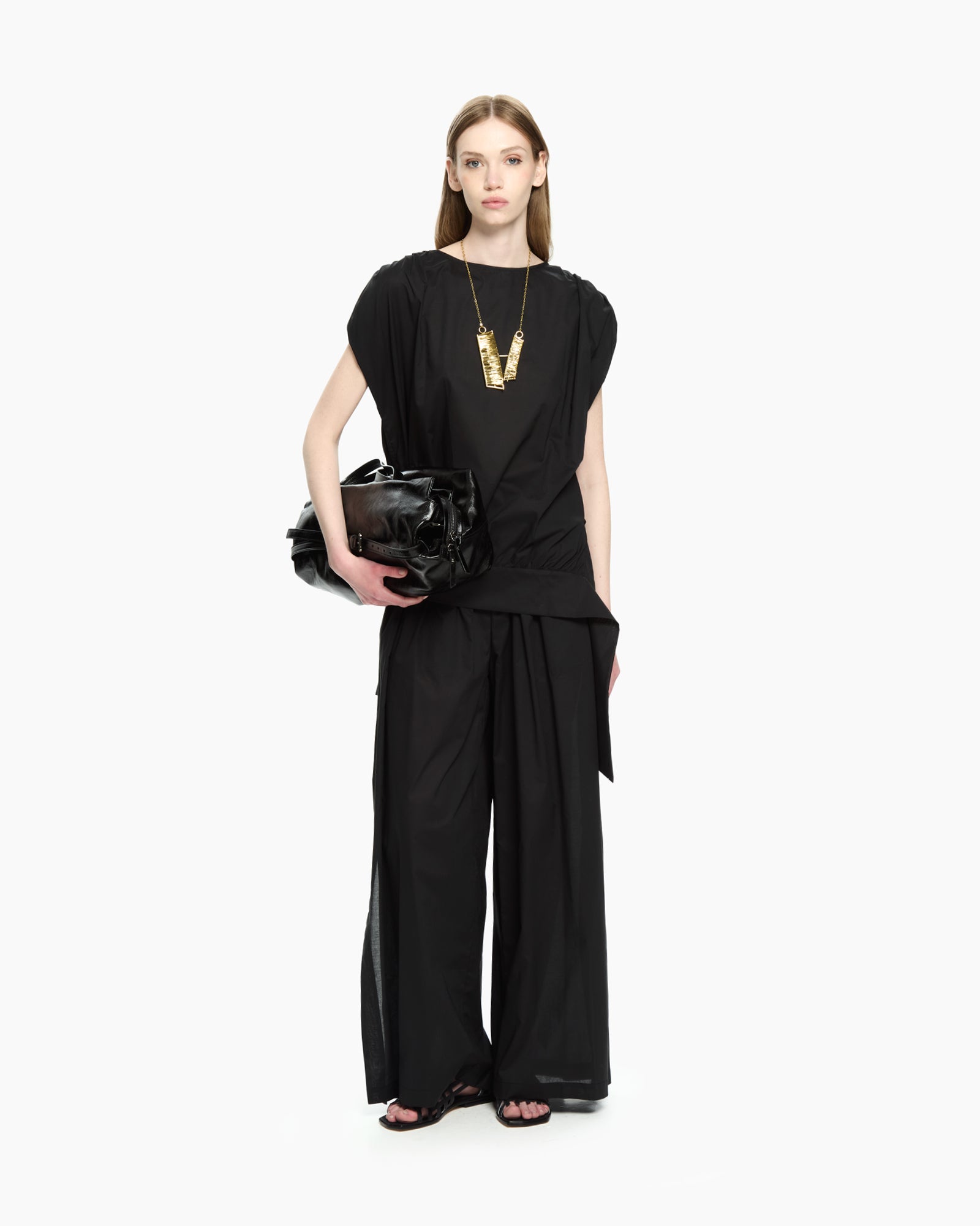 _MALLONI Pantalone con coulisse NERO