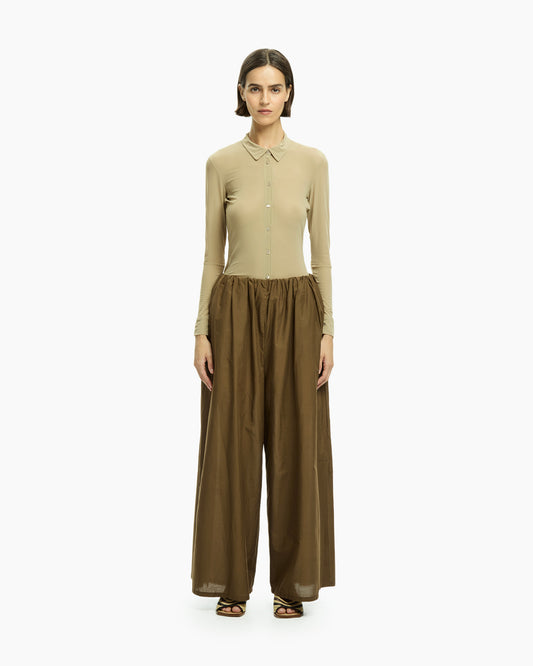 _MALLONI Pantalone con coulisse MARRONE