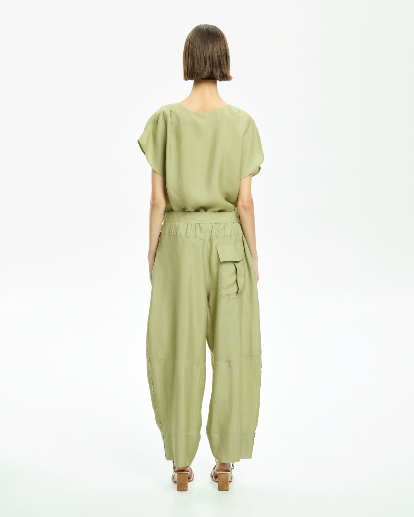 _MALLONI Pantalone con gamba morbida VERDE