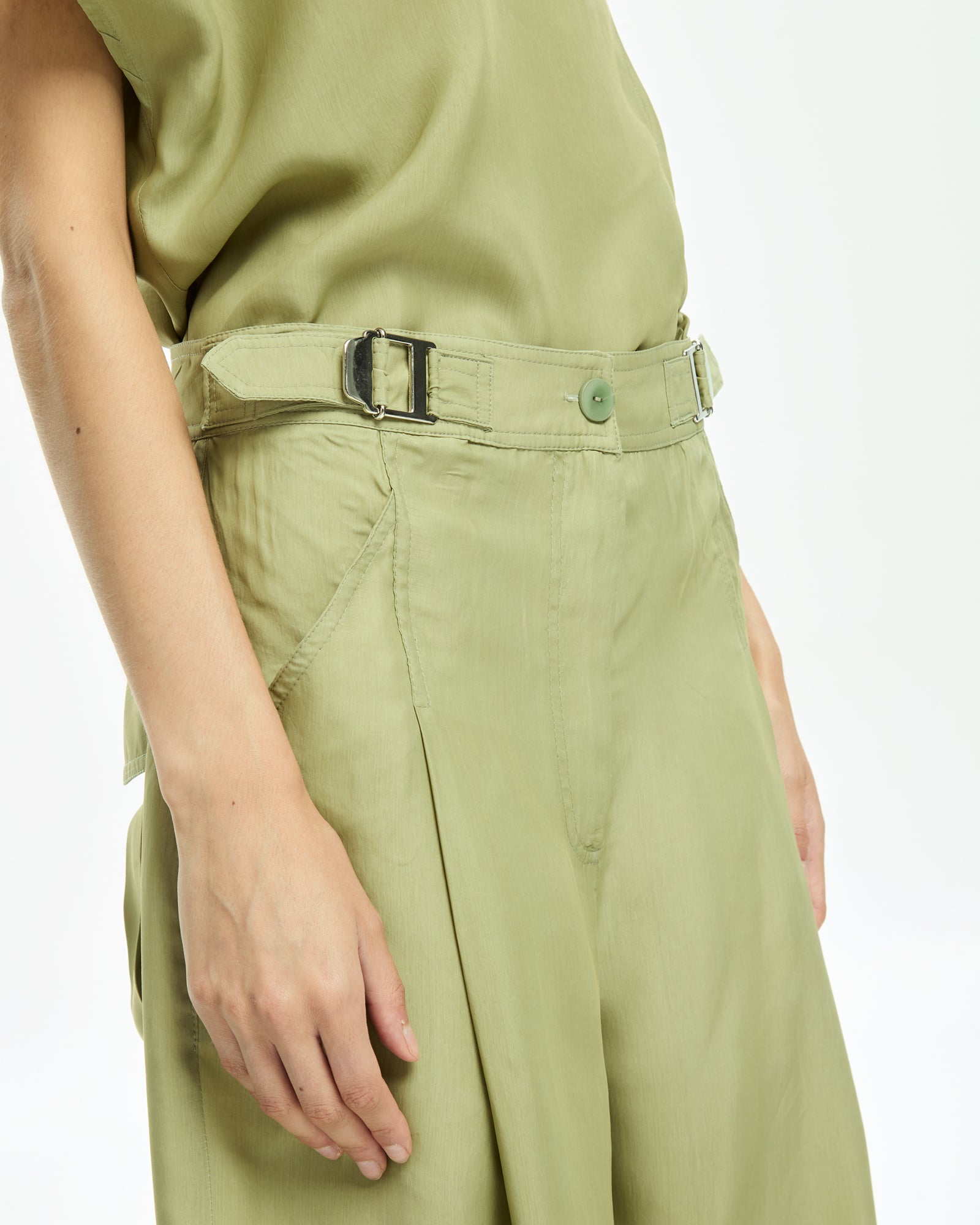 _MALLONI Pantalone con gamba morbida VERDE