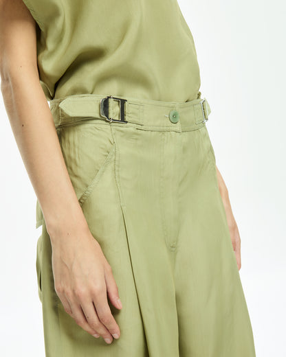 _MALLONI Pantalone con gamba morbida VERDE