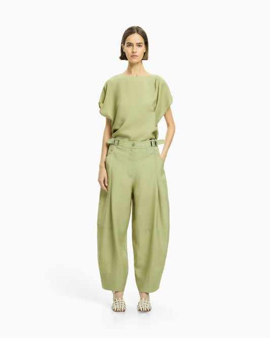 _MALLONI Pantalone con gamba morbida VERDE