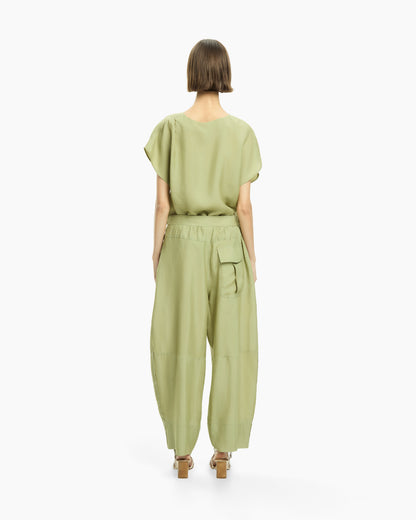 _MALLONI Pantalone con gamba morbida VERDE