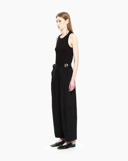_MALLONI Pantalone con gamba morbida NERO