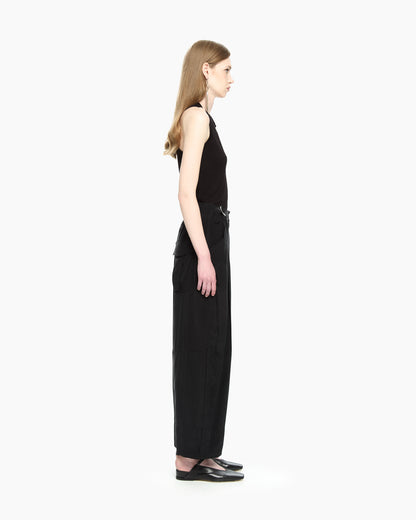 _MALLONI Pantalone con gamba morbida NERO