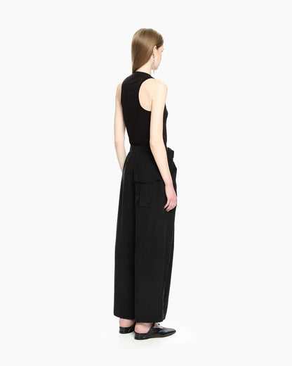 _MALLONI Pantalone con gamba morbida NERO