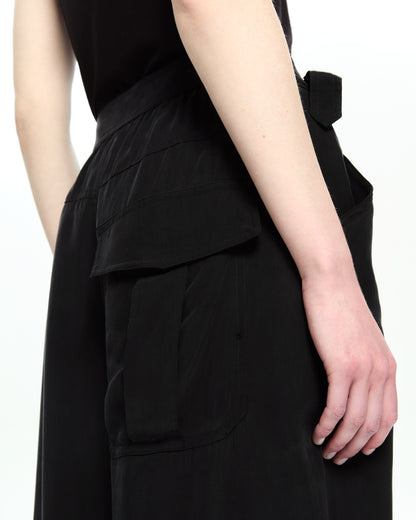 _MALLONI Pantalone con gamba morbida NERO