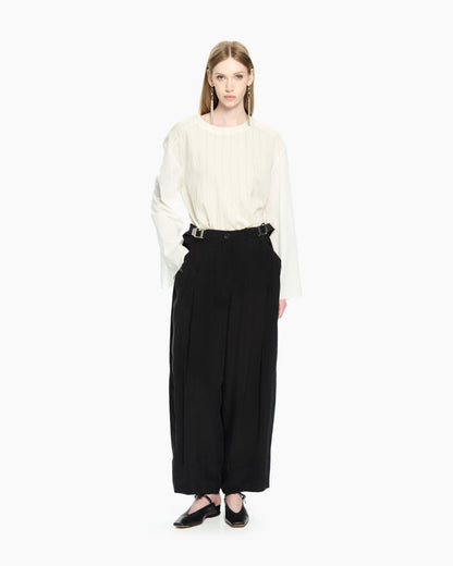 _MALLONI Pantalone con gamba morbida NERO