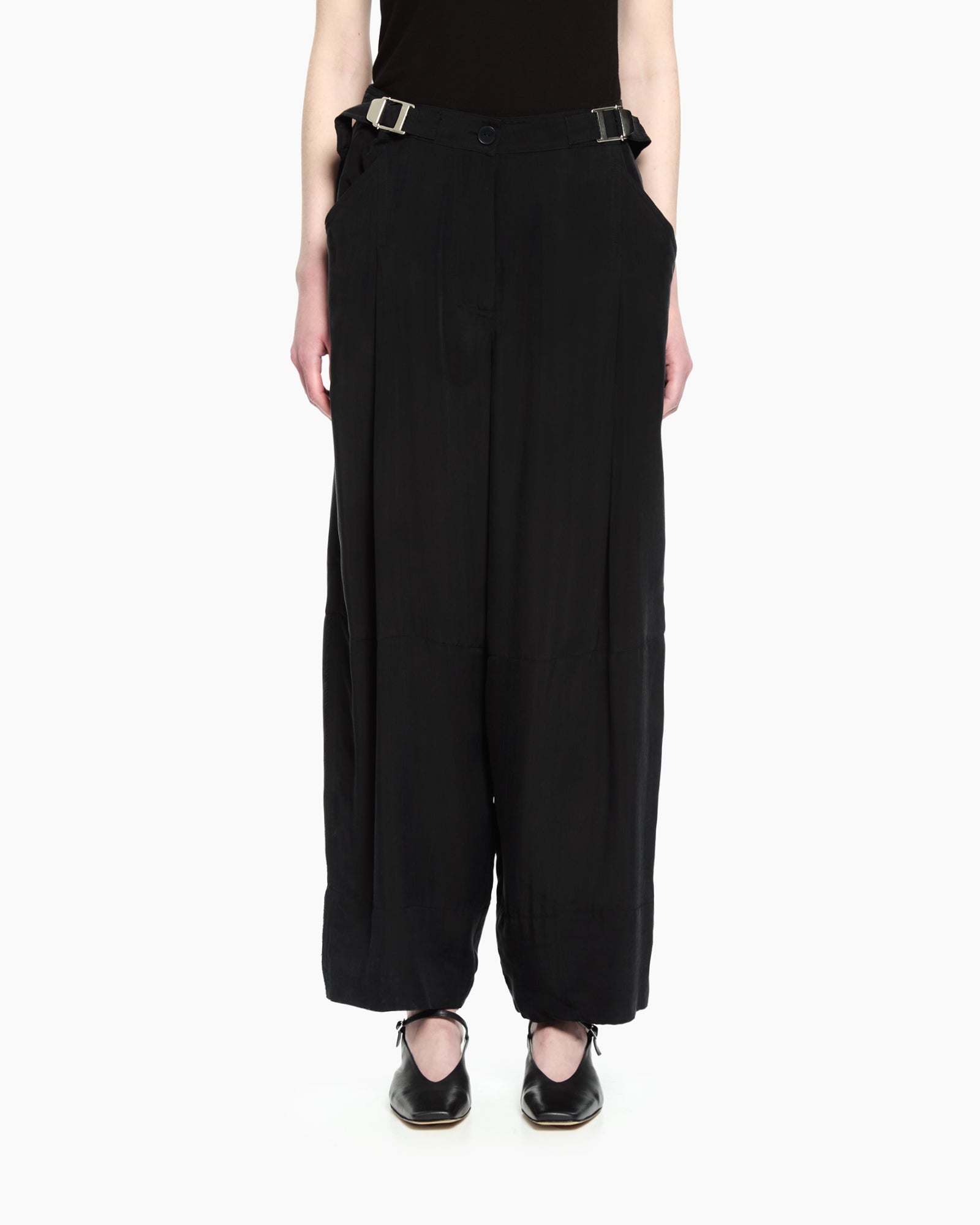 _MALLONI Pantalone con gamba morbida NERO