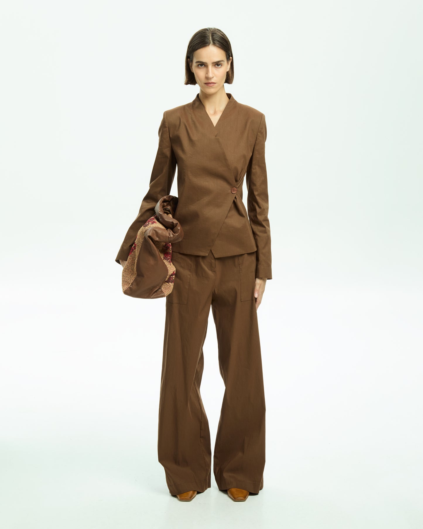 _MALLONI Pantalone con gamba ampia MARRONE