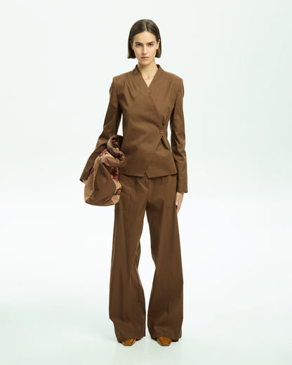 _MALLONI Pantalone con gamba ampia MARRONE