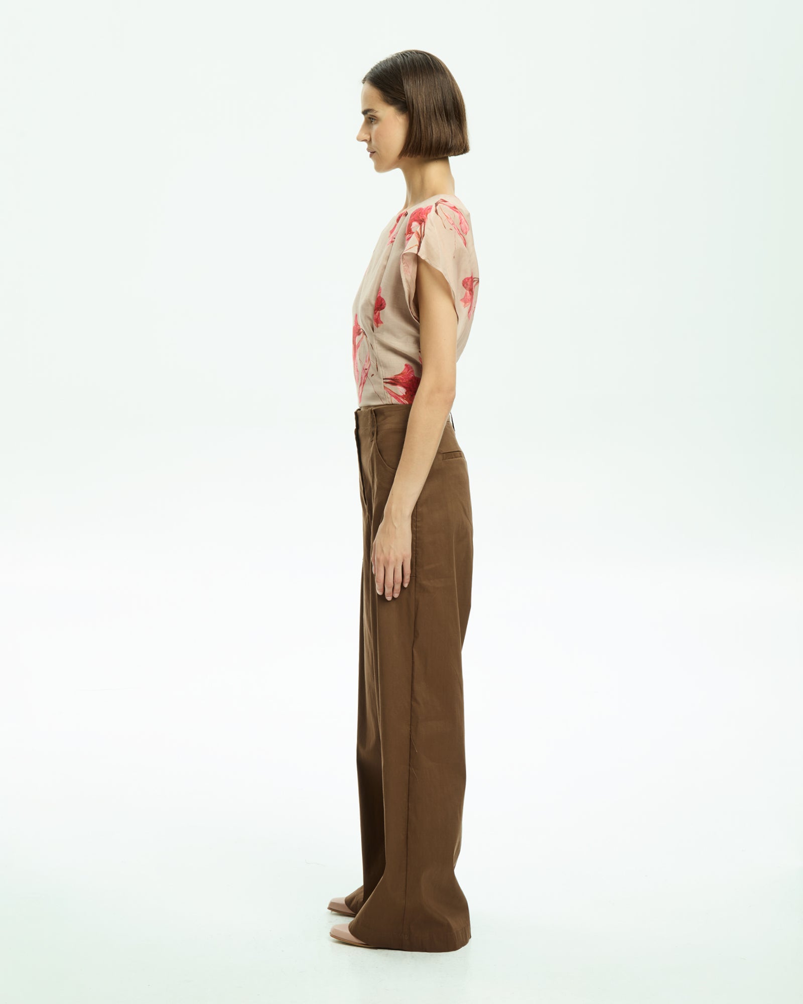 _MALLONI Pantalone con gamba ampia MARRONE