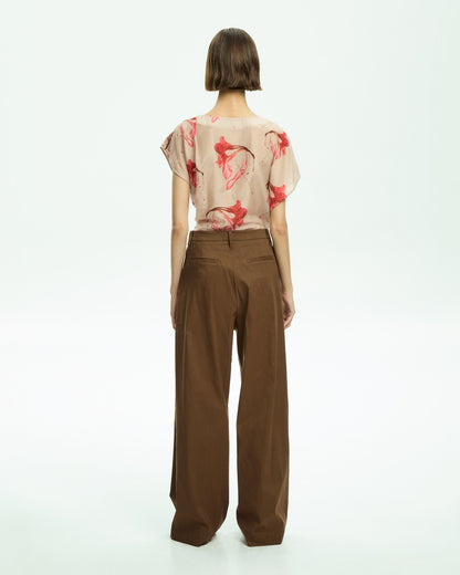 _MALLONI Pantalone con gamba ampia MARRONE