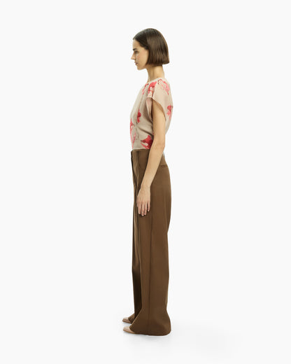 _MALLONI Pantalone con gamba ampia MARRONE