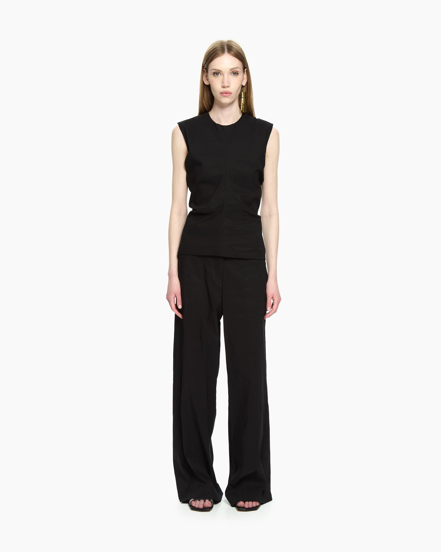 _MALLONI Pantalone con gamba ampia NERO