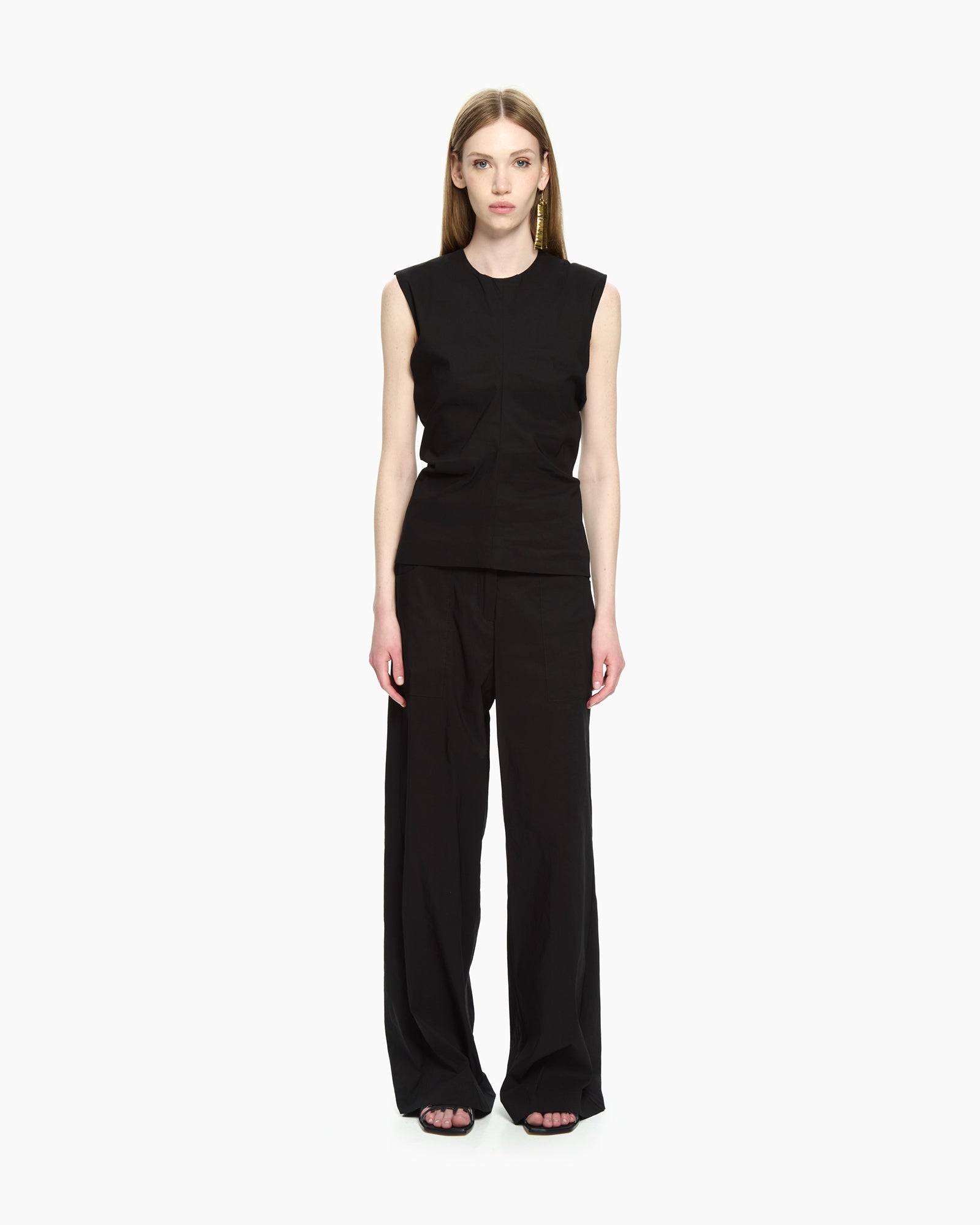 _MALLONI Pantalone con gamba ampia NERO