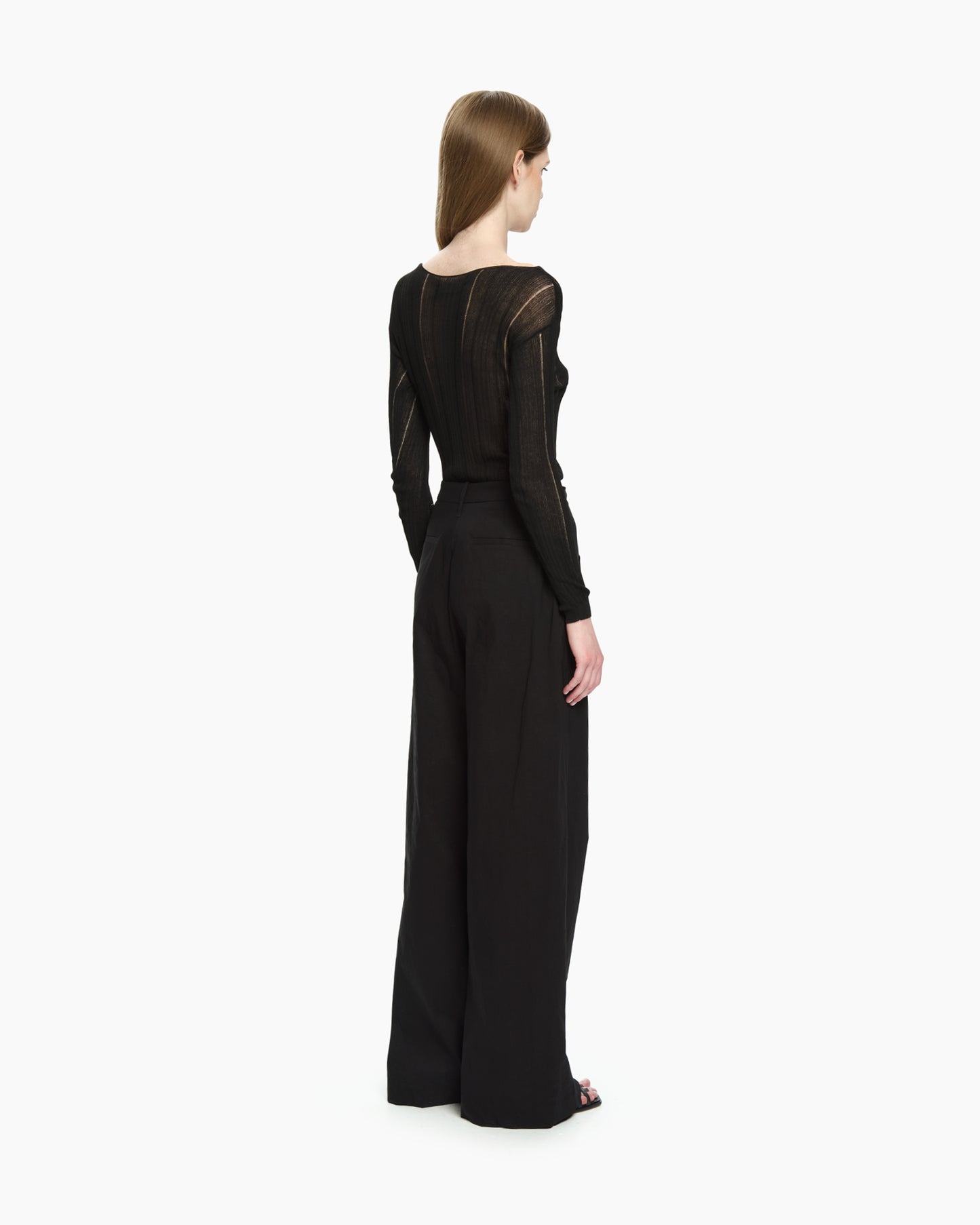 _MALLONI Pantalone con gamba ampia NERO