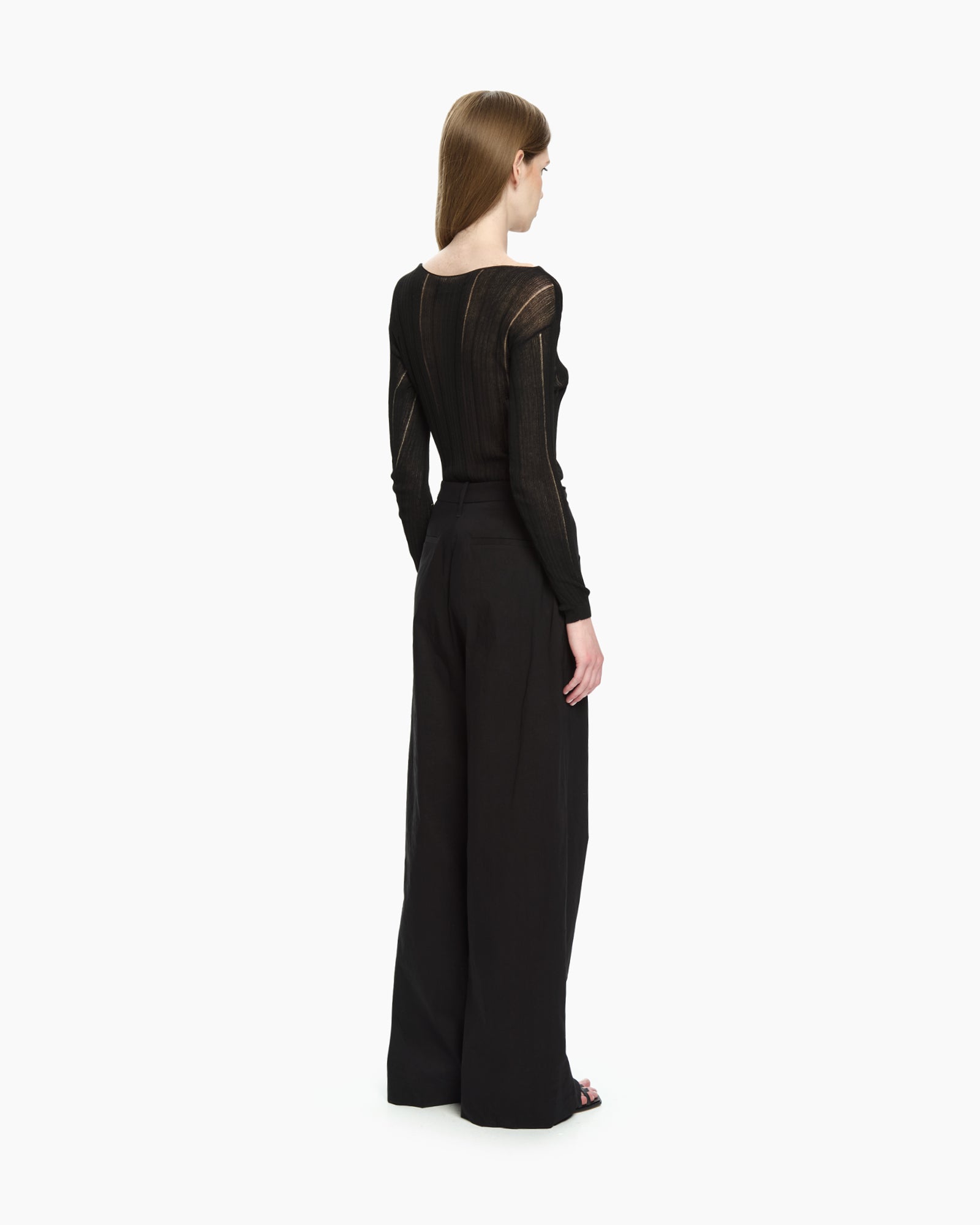 _MALLONI Pantalone con gamba ampia NERO