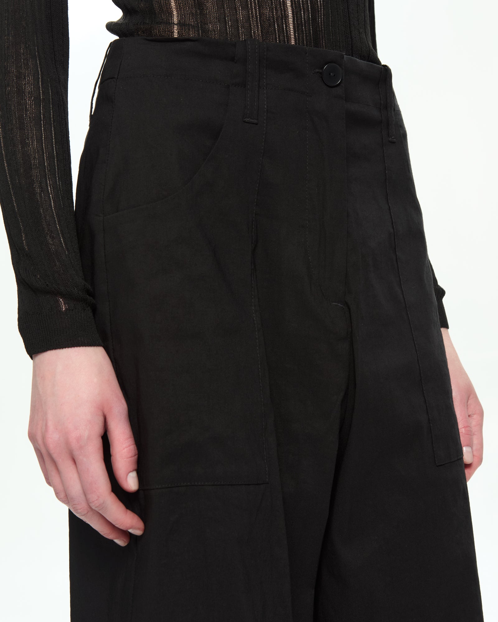 _MALLONI Pantalone con gamba ampia NERO