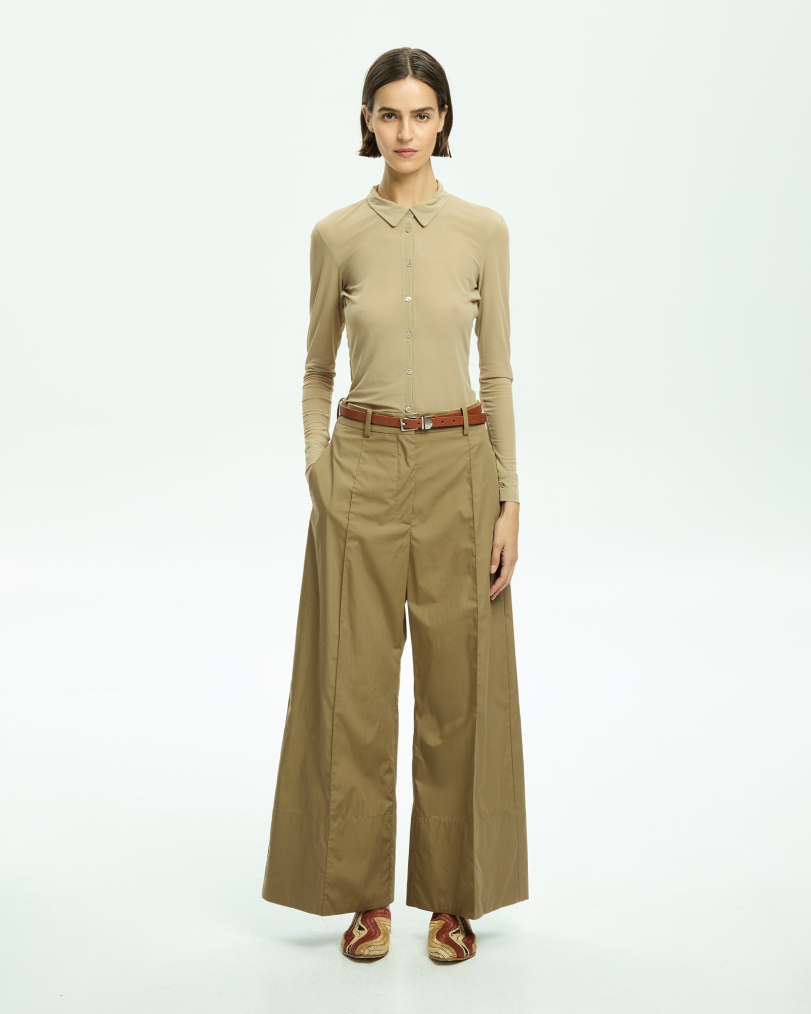_MALLONI Pantalone con pince TORTORA