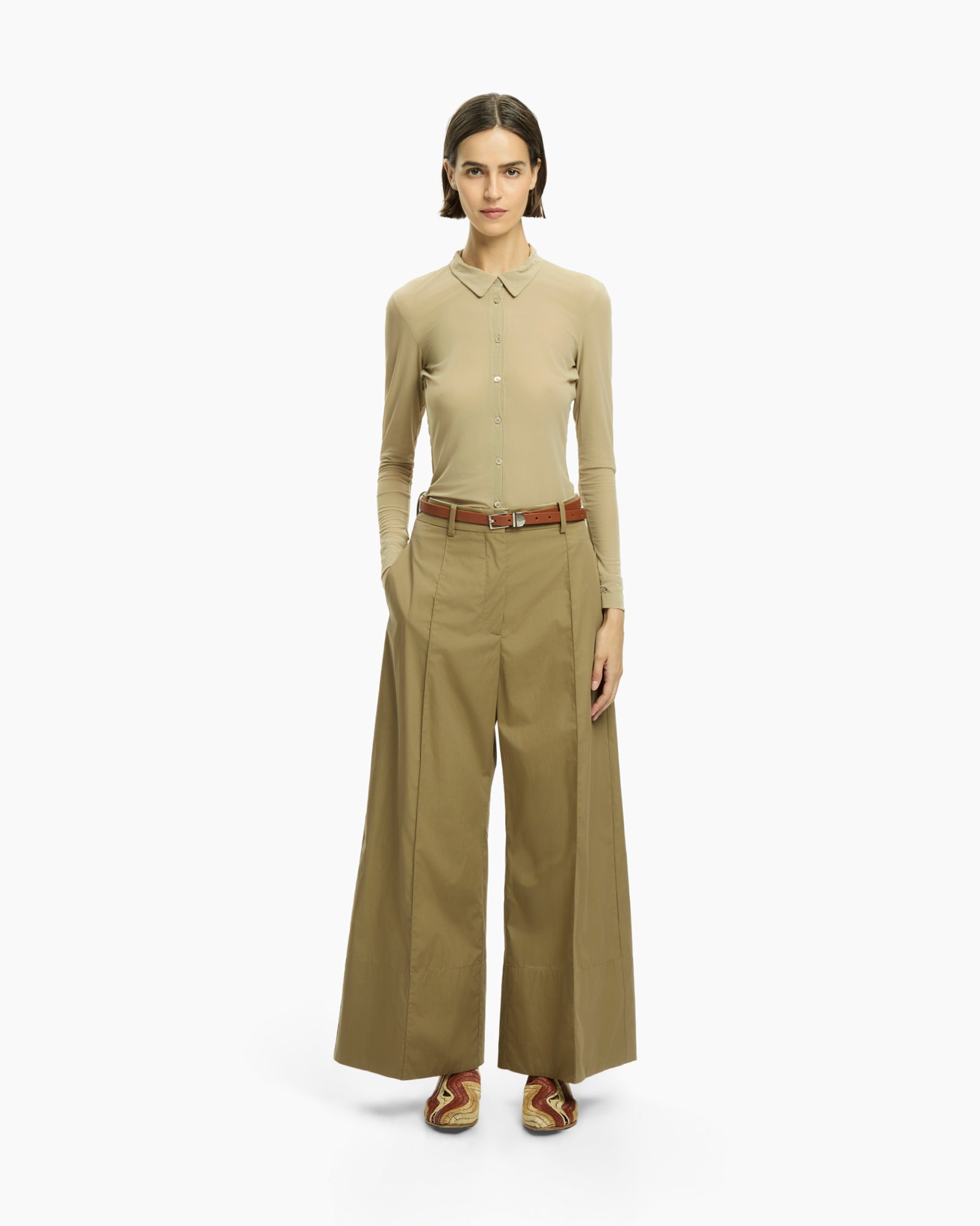 _MALLONI Pantalone con pince TORTORA